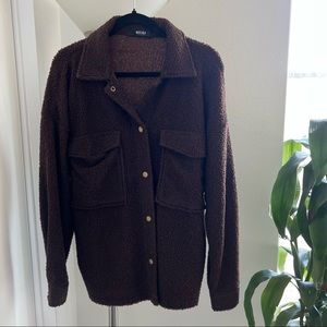 BROWN TEDDY OVERSHIRT